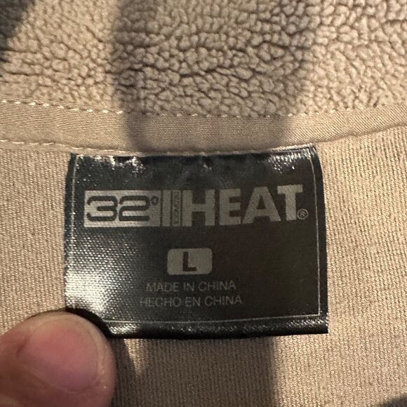 32° Heat Taupe Fleece Pullover Jacket L - Picture 3 of 7